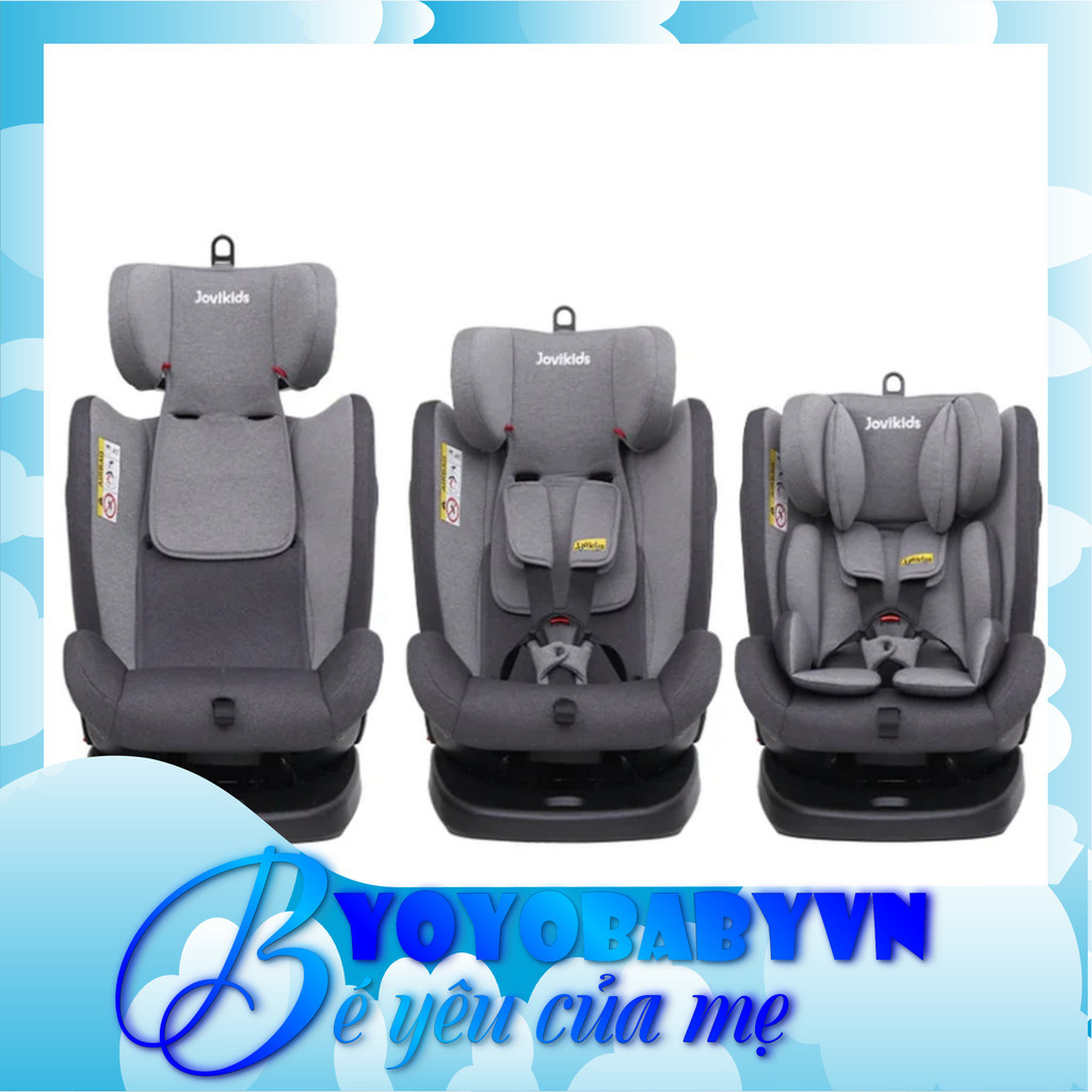 [CHÍNH HÃNG] Ghế ô tô trẻ em Jovikids Angela R44 40-150cm, carseat cho bé 0-12 tuổi, xoay 360 độ
