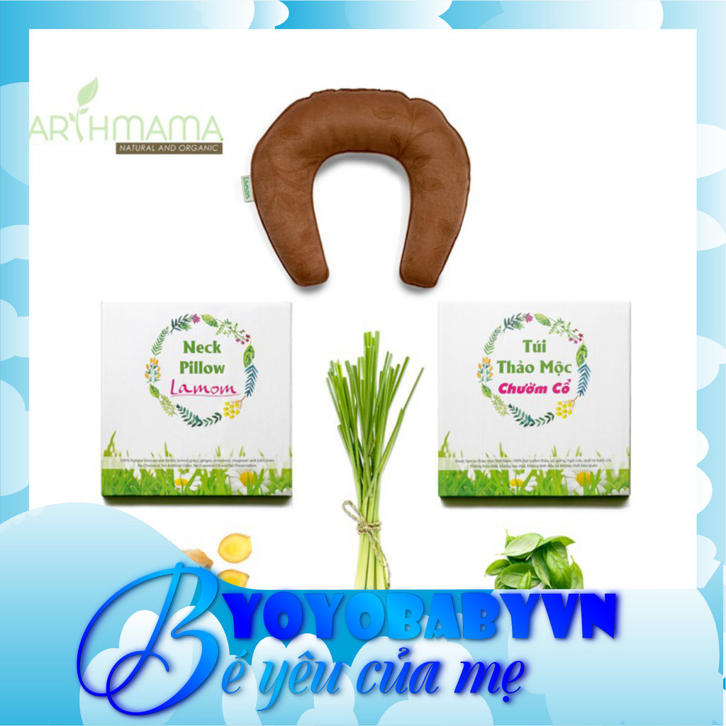 Gối chườm cổ thảo mộc Lamom
