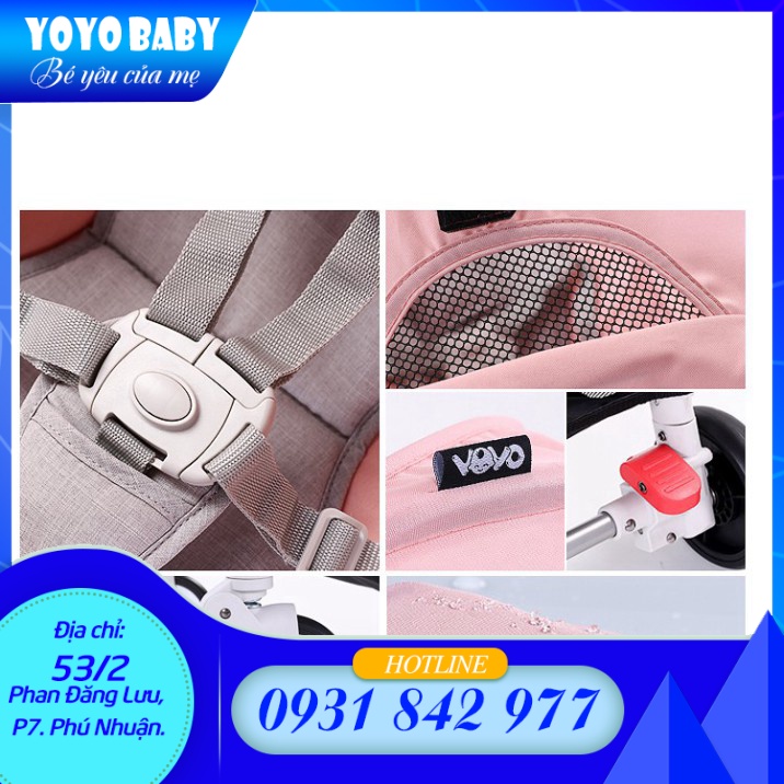 Xe đẩy du lịch Vovo 1 chiều gọn nhẹ cho bé |YoYo Baby