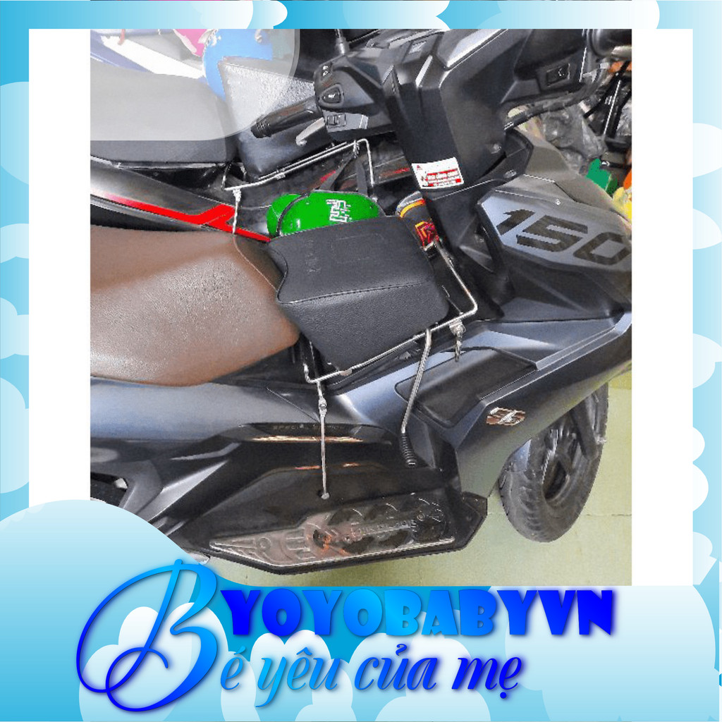 Ghế nệm ngồi xe máy cho bé dành cho xe AB - PCX (có gác chân) |YoYo Baby