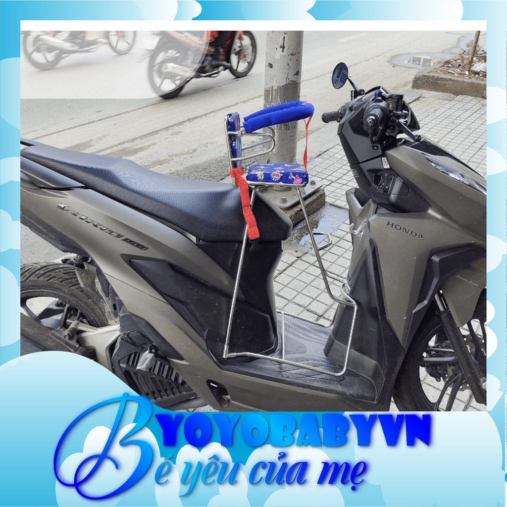 Ghế ngồi xe máy cho bé xe Vision, Click, MIO có vòng |YoYo Baby