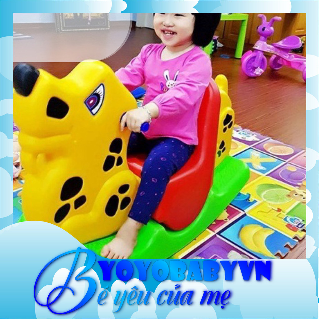 Bập bênh hình Hươu cao cổ cho bé- YoYoBaby