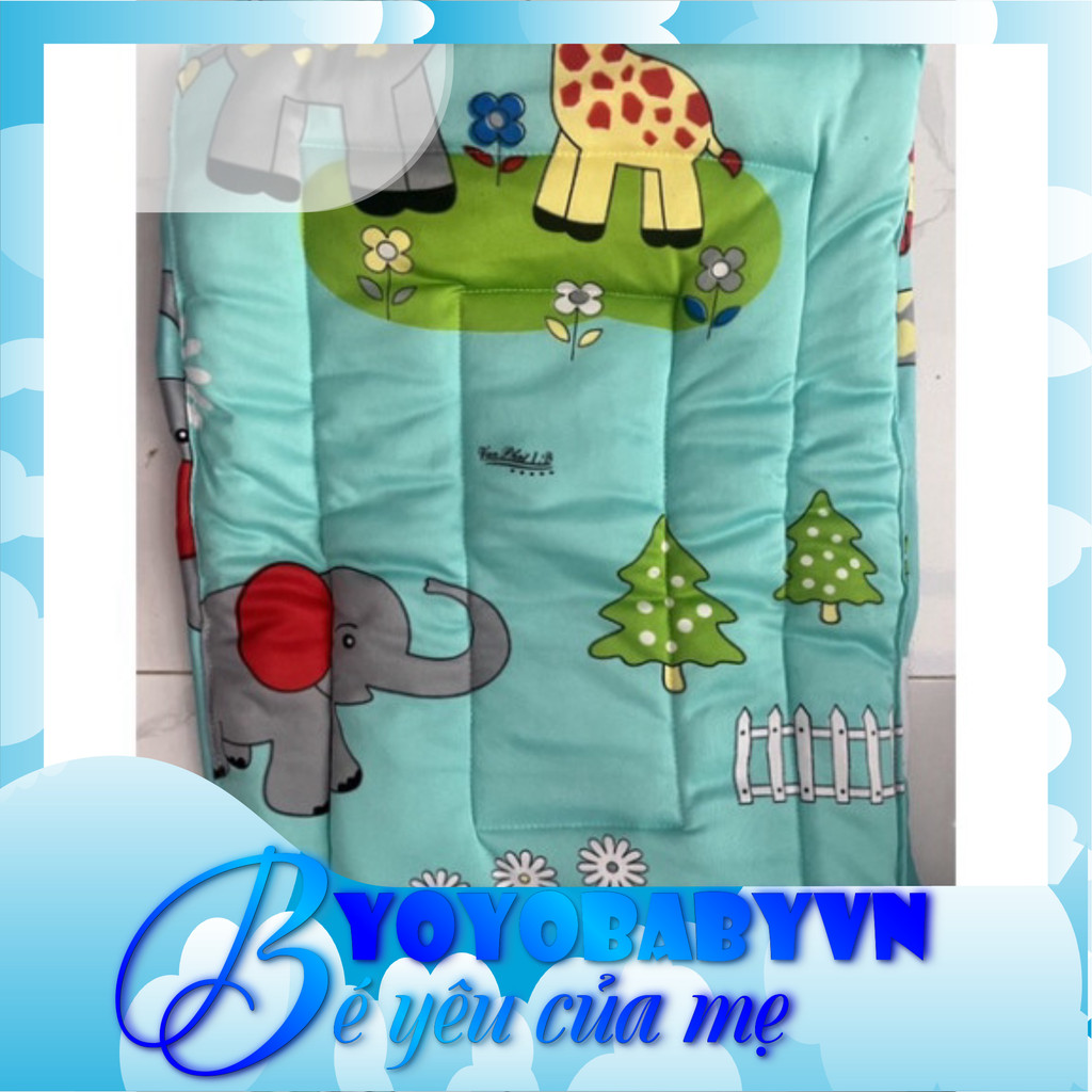 Nệm lót nôi tre cho BÉ free size (85x55) (90x60) (100x65)