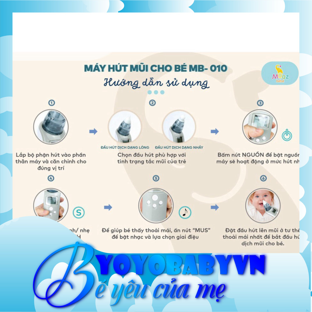 MÁY HÚT MŨI ĐIỆN TỬ CHO BÉ MOAZ BÉBÉ MB010 |YoYo Baby
