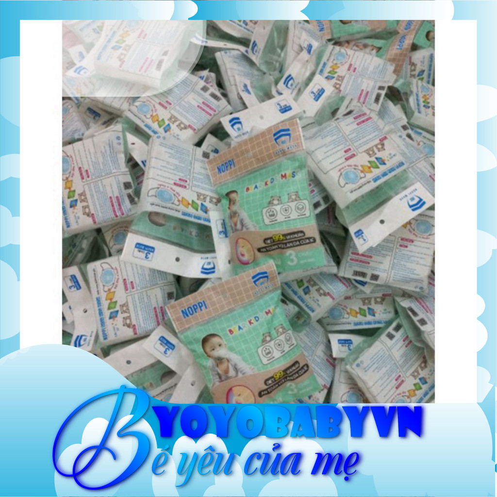 Khẩu trang gấu 3d cho bé Noppi Mask 3 cái/set