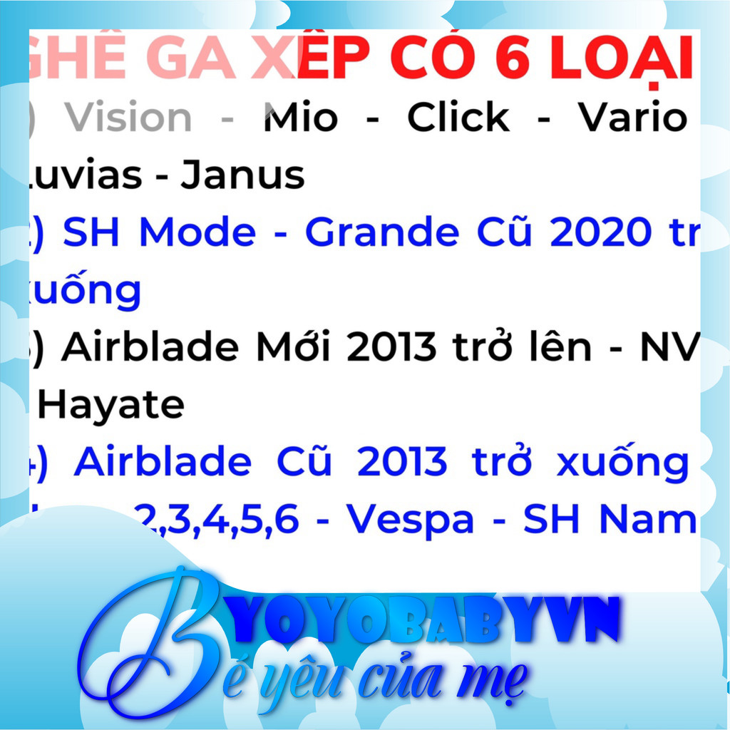 Ghế ngồi xe máy Luvias