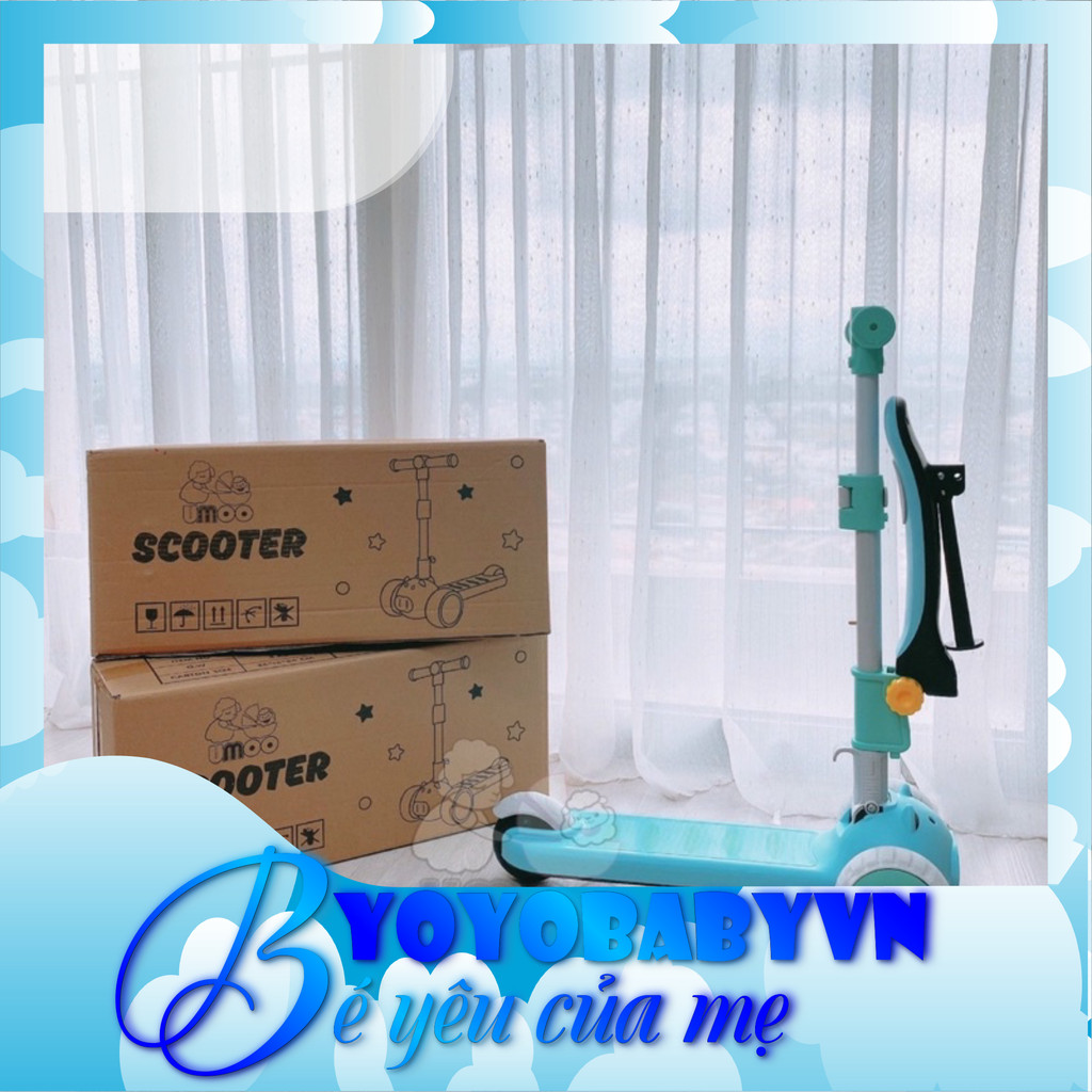 Xe trượt chòi chân Scooter Heo 2in1 cho bé Um-0277
