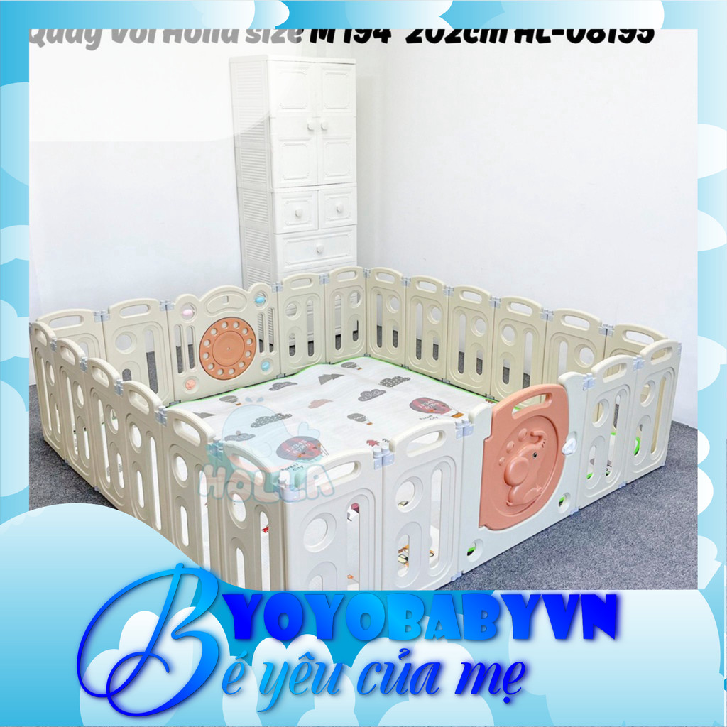 Quây Voi Holla 2022  - Quây cũi nhựa gấp gọn – tặng thảm và bóng